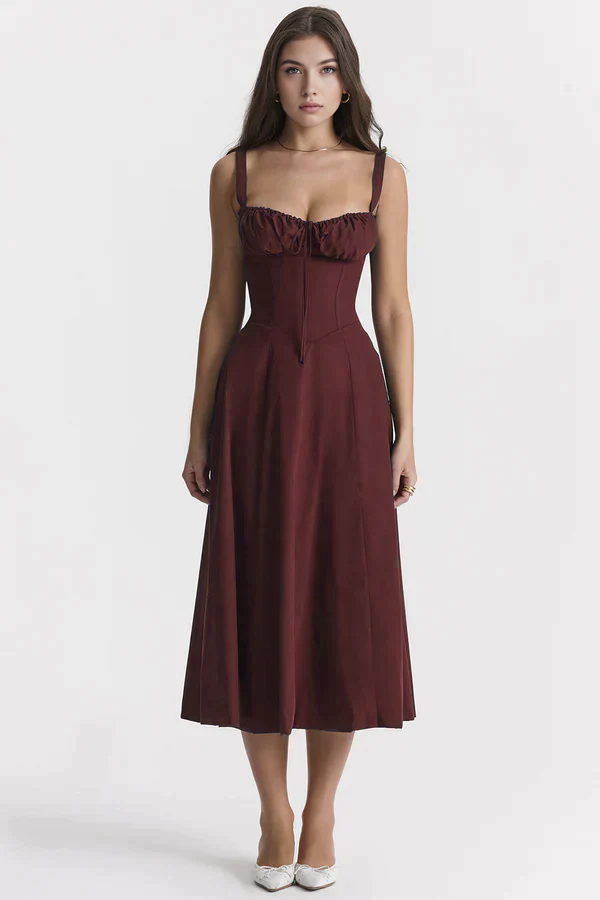 Midikleid Anna – mit Bustier-Oberteil aus Polyester