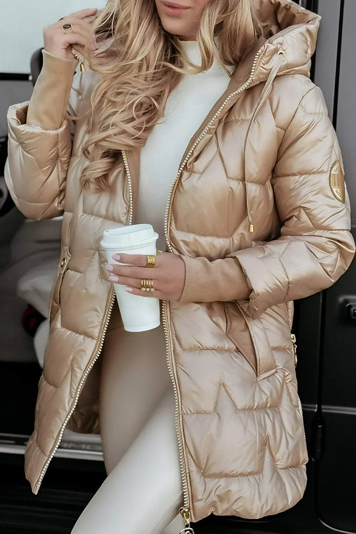 Noelia - Eleganter Wintermantel mit Kapuze und Fütterung