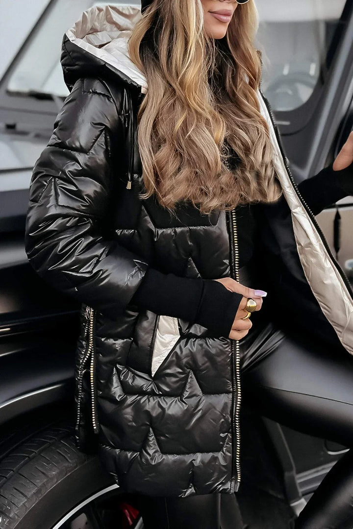 Noelia - Eleganter Wintermantel mit Kapuze und Fütterung