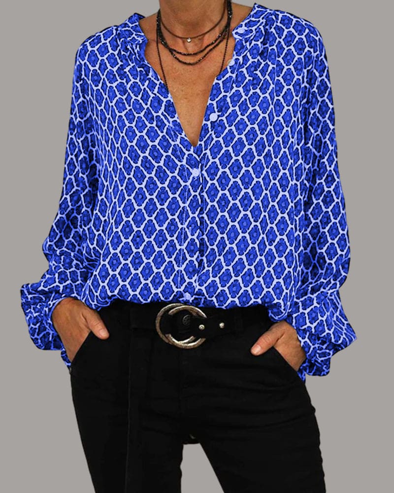 Sienna | Geometric Chic Blouse