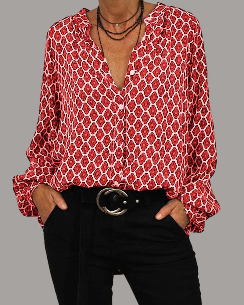 Sienna | Geometric Chic Blouse