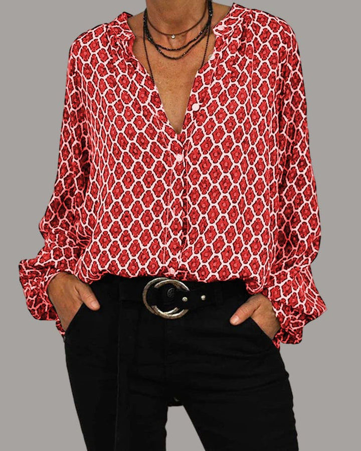 Sienna | Geometric Chic Blouse