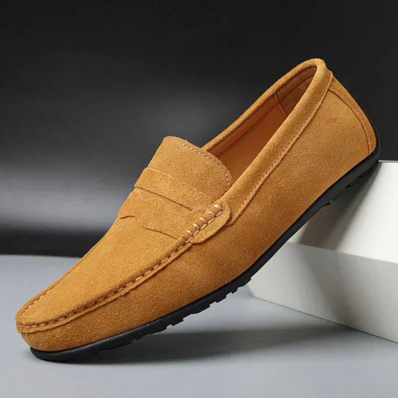 Retro Herren Kunstleder Loafers