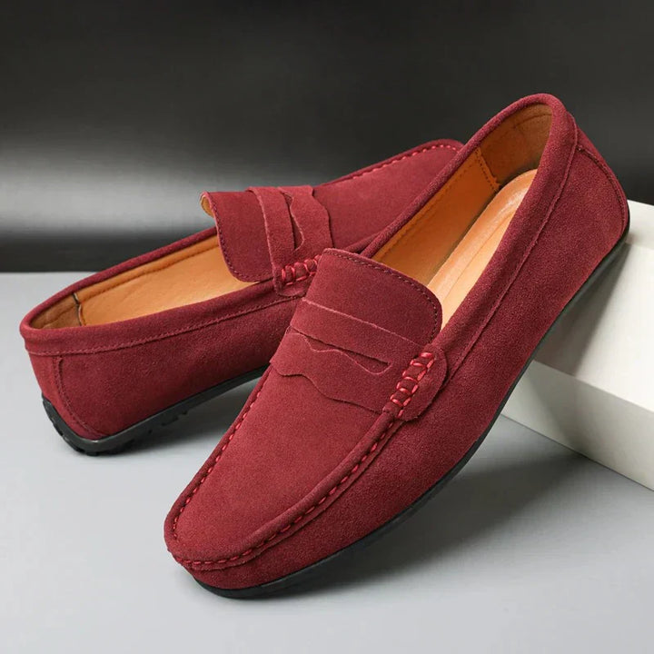 Retro Herren Kunstleder Loafers