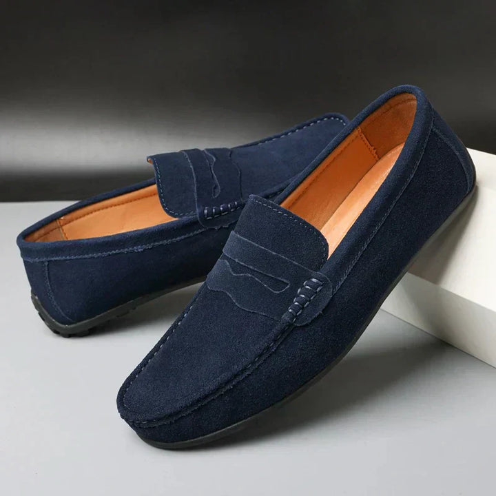 Retro Herren Kunstleder Loafers