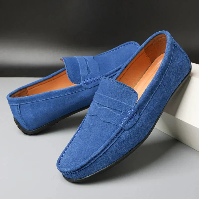 Retro Herren Kunstleder Loafers
