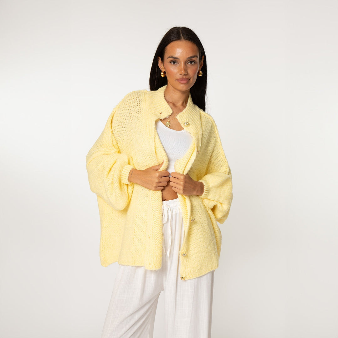 CLARA I SCHICKE ÜBERGROßE STRICKJACKE