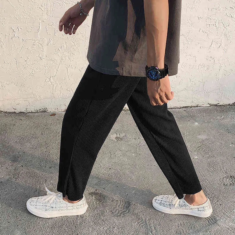 Frederic | Faltenhose mit Struktur