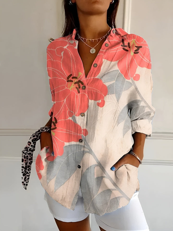 Vivienne | Floral Button-Up Blouse