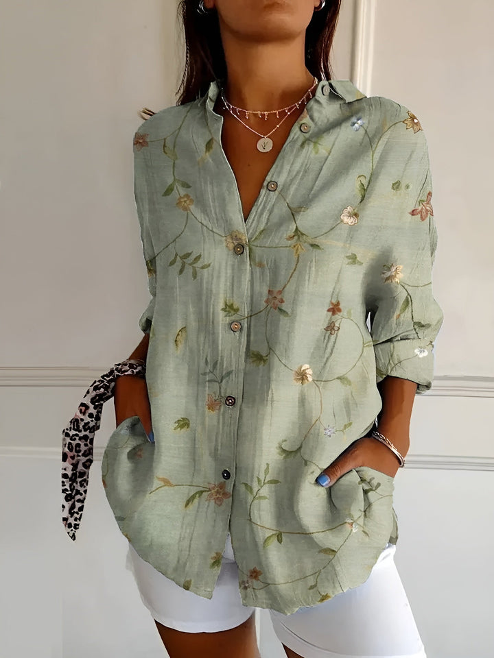 Vivienne | Floral Button-Up Blouse