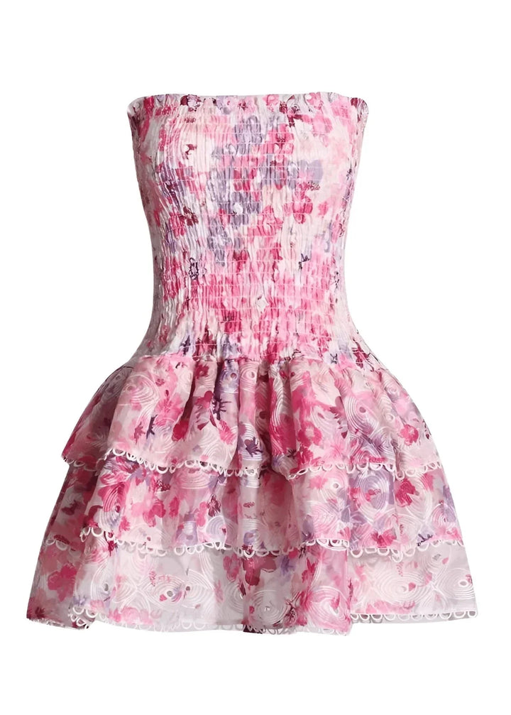 Vera - Kleid ohne Träger mit Blumenmuster
