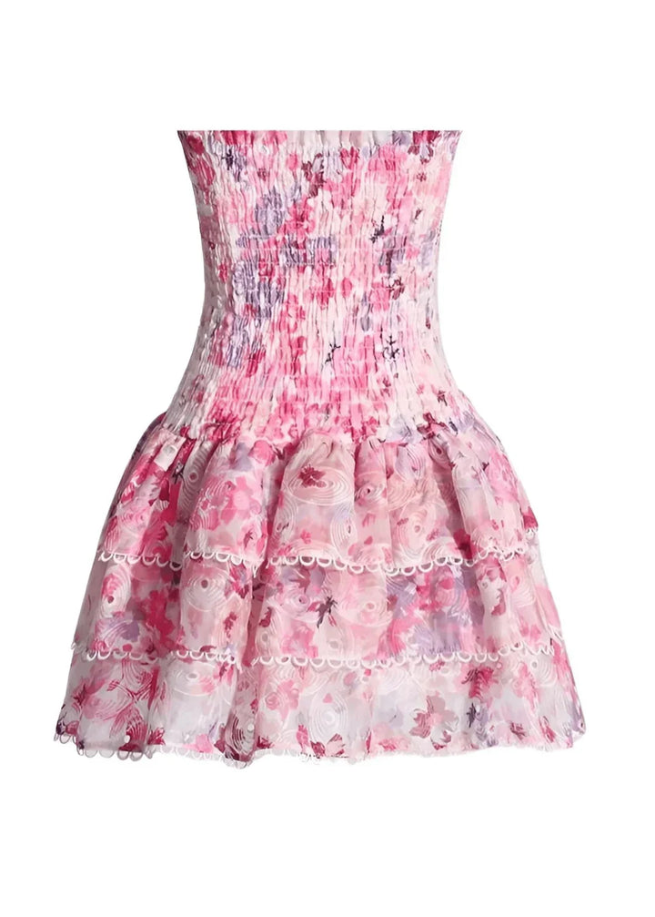 Vera - Kleid ohne Träger mit Blumenmuster